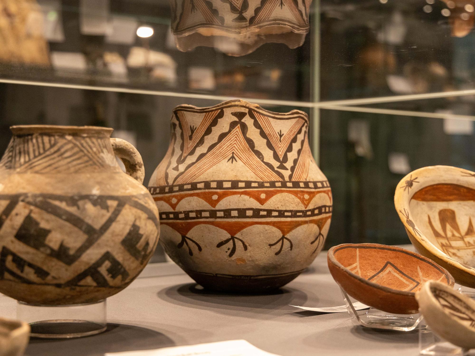 Various pottery in the Matson Museum collection. 