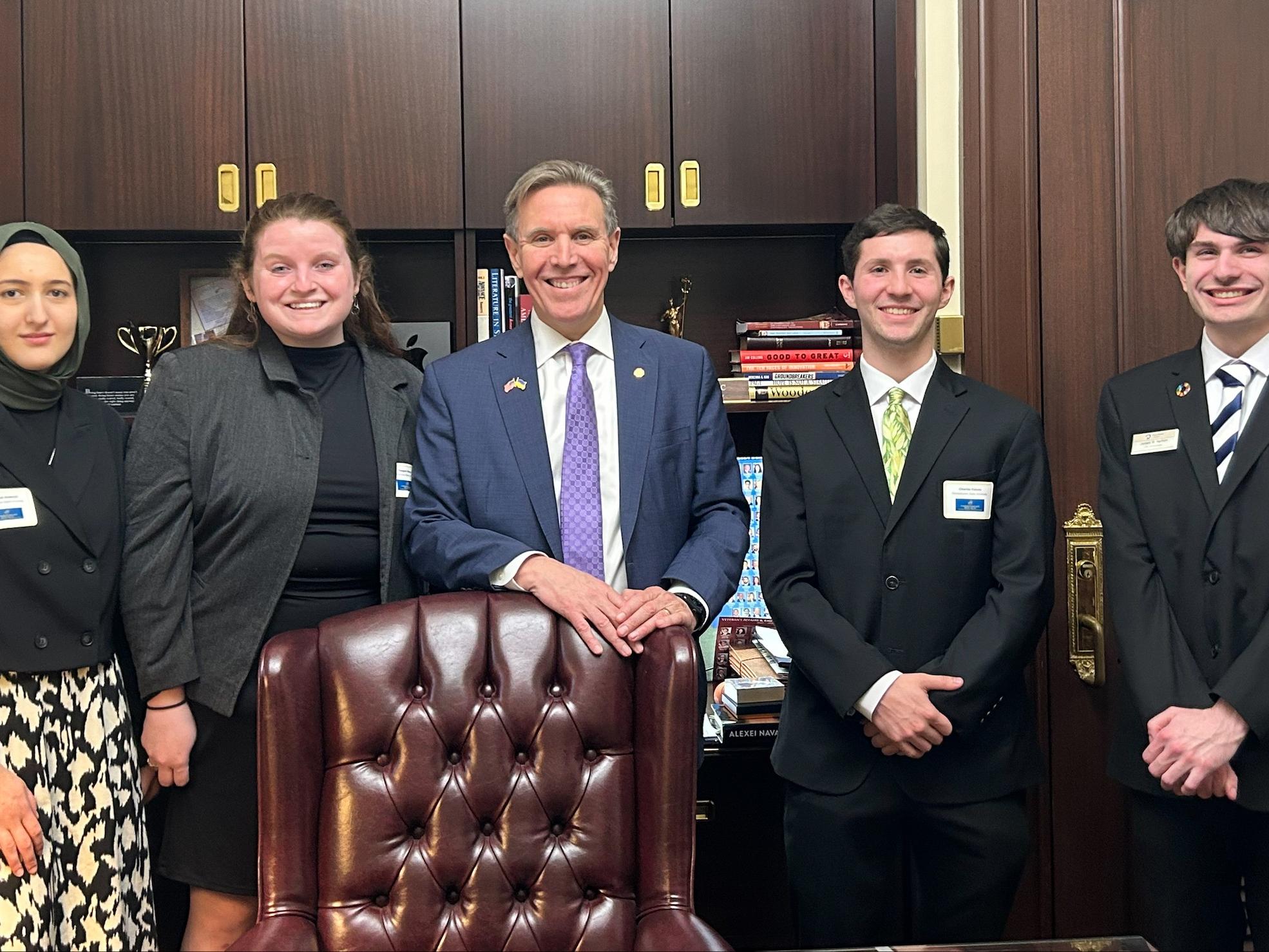 Penn State students with Takac