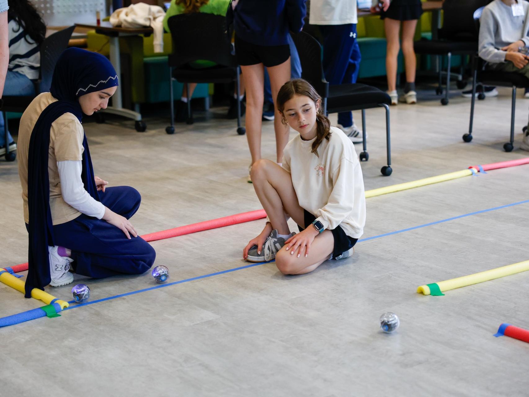 students participating in coding workshop