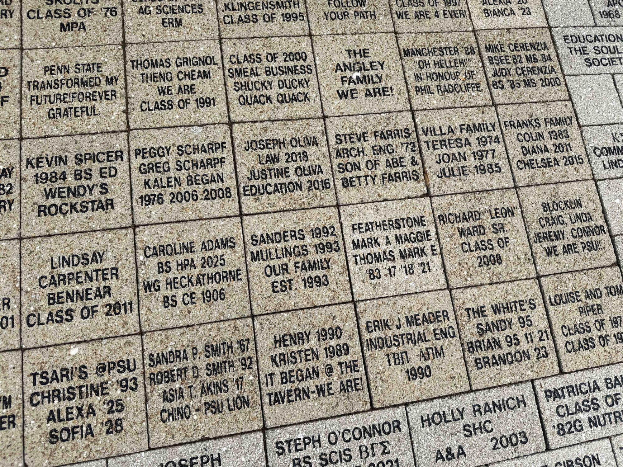 alumni plaza pavers