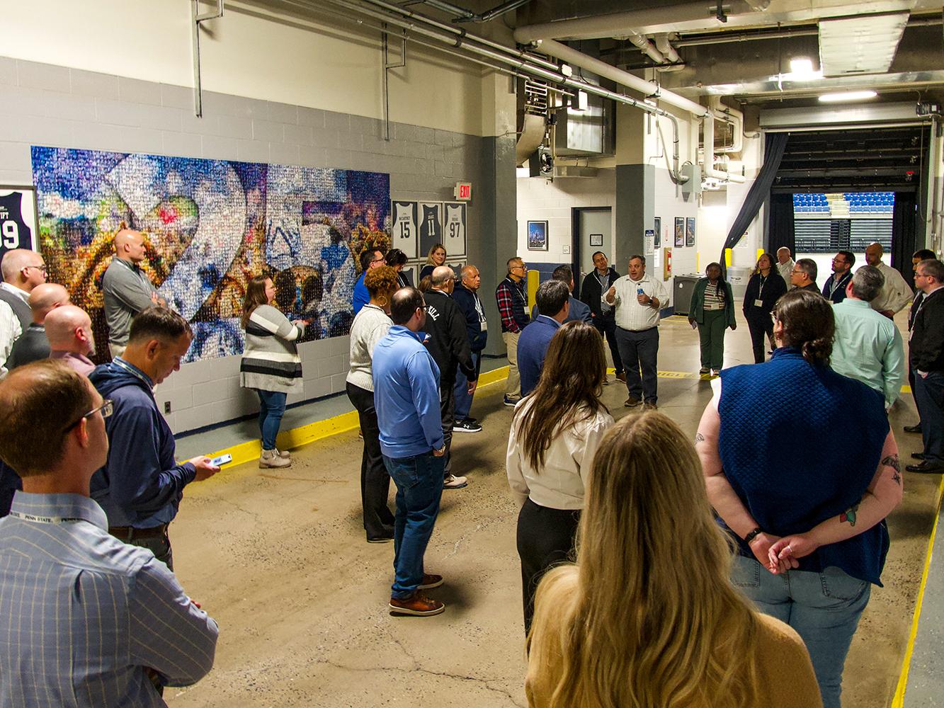 NACAS On the Road Attendees Touring the Event Level of the Bryce Jordan Center