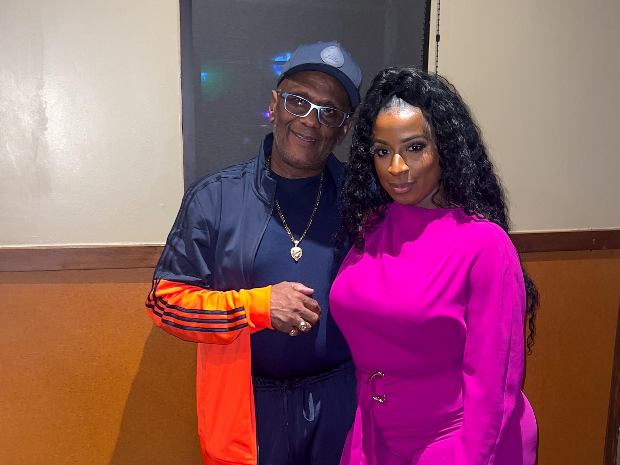 Felicia Ellis-Jones (right) stands with her father (left).