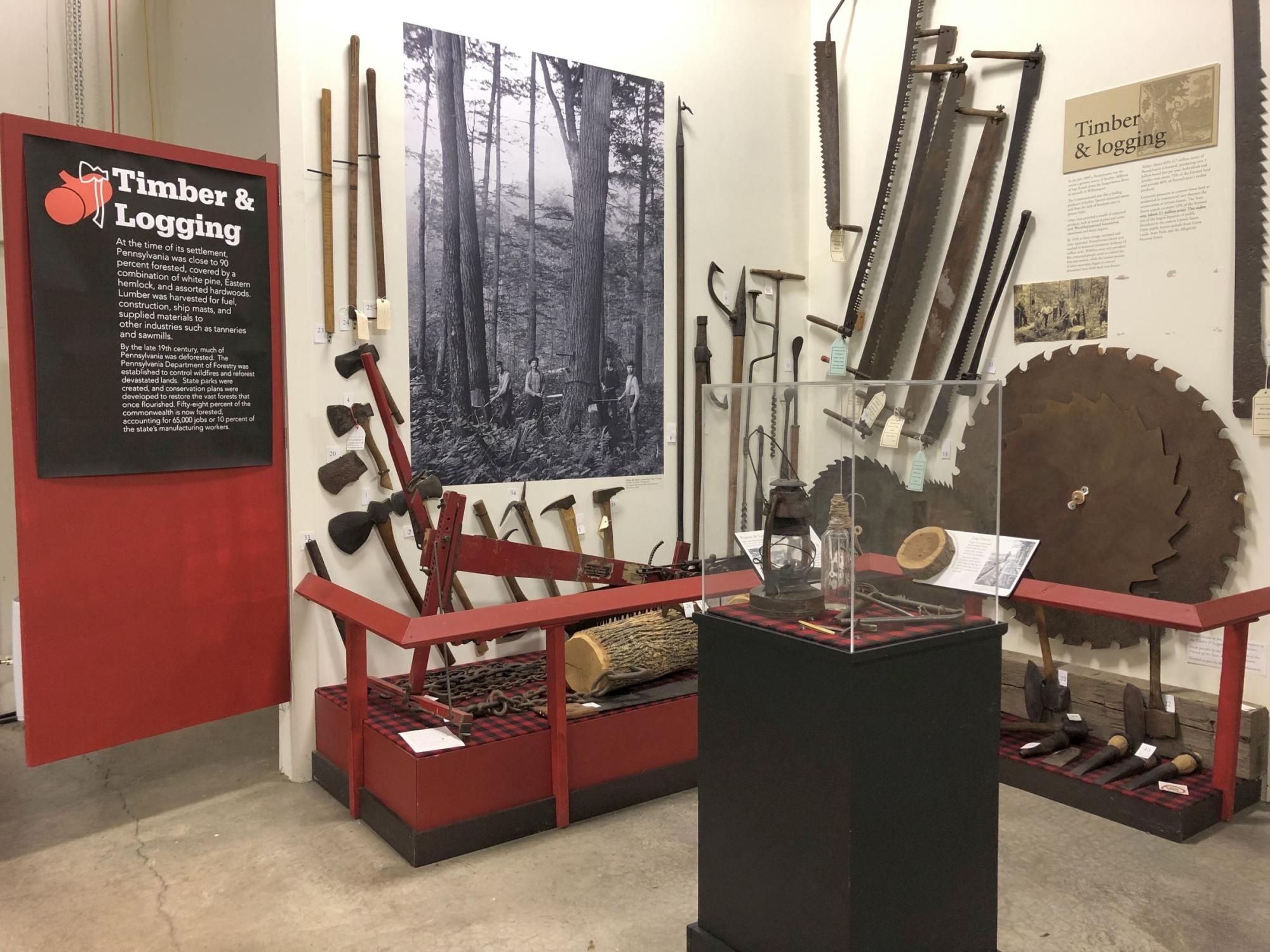 Pasto Agricultural Museum logging exhibit
