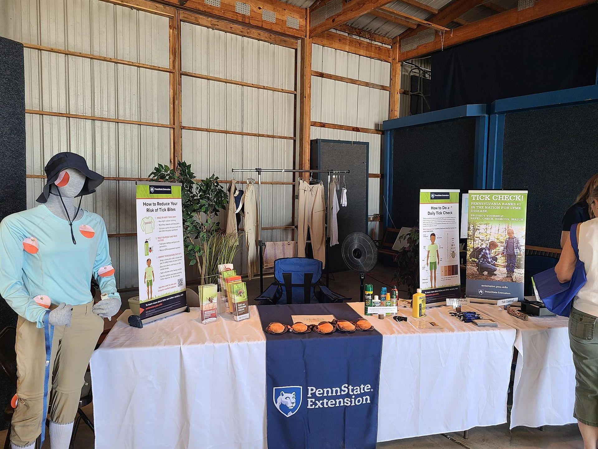 Penn State Extension tick educational booth