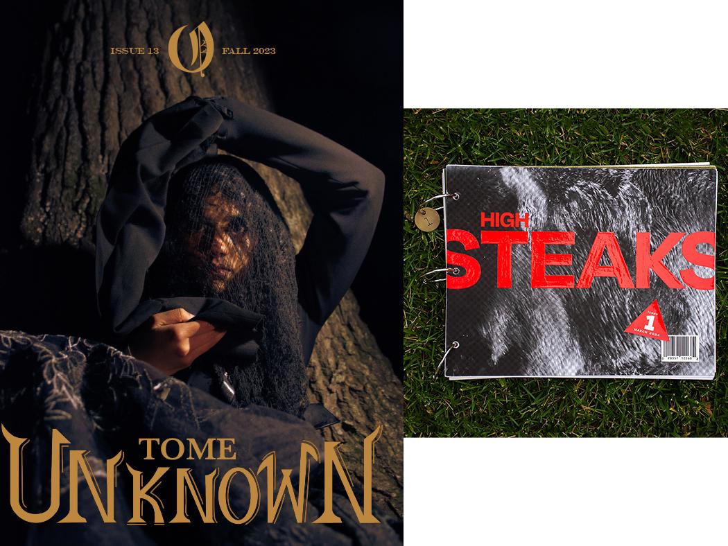 A split-screen image of two magazines: Tome Unknow 