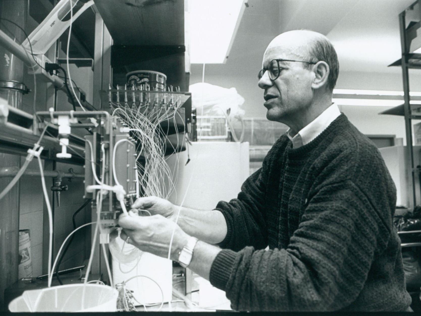 Wesley Hymer in the lab