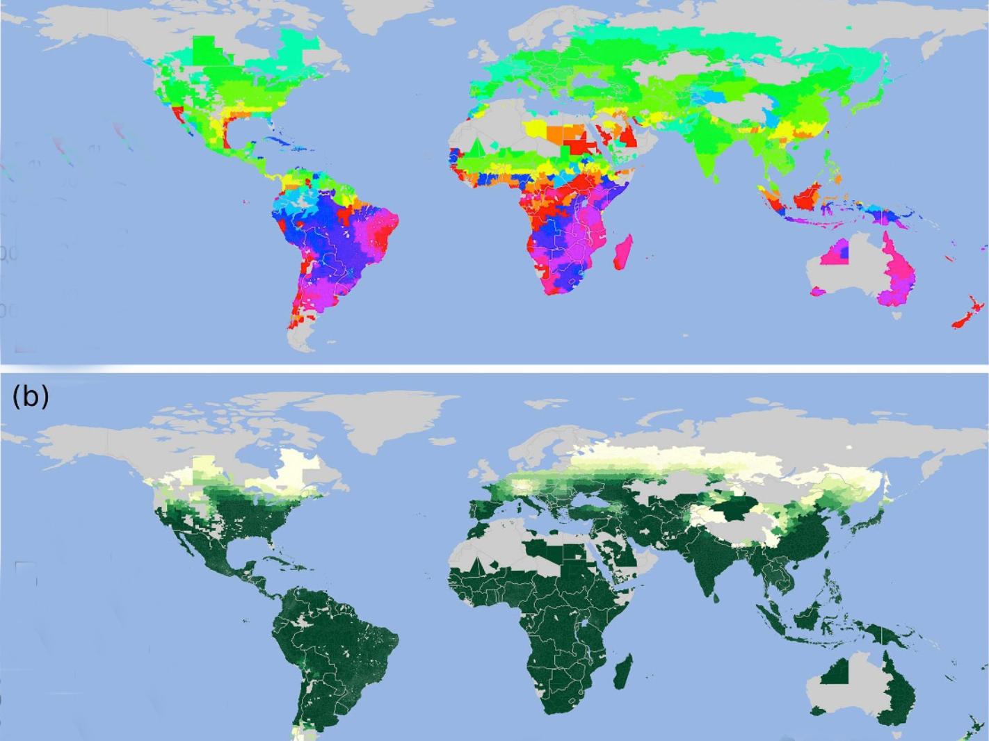 Illustrated map comparison of the world