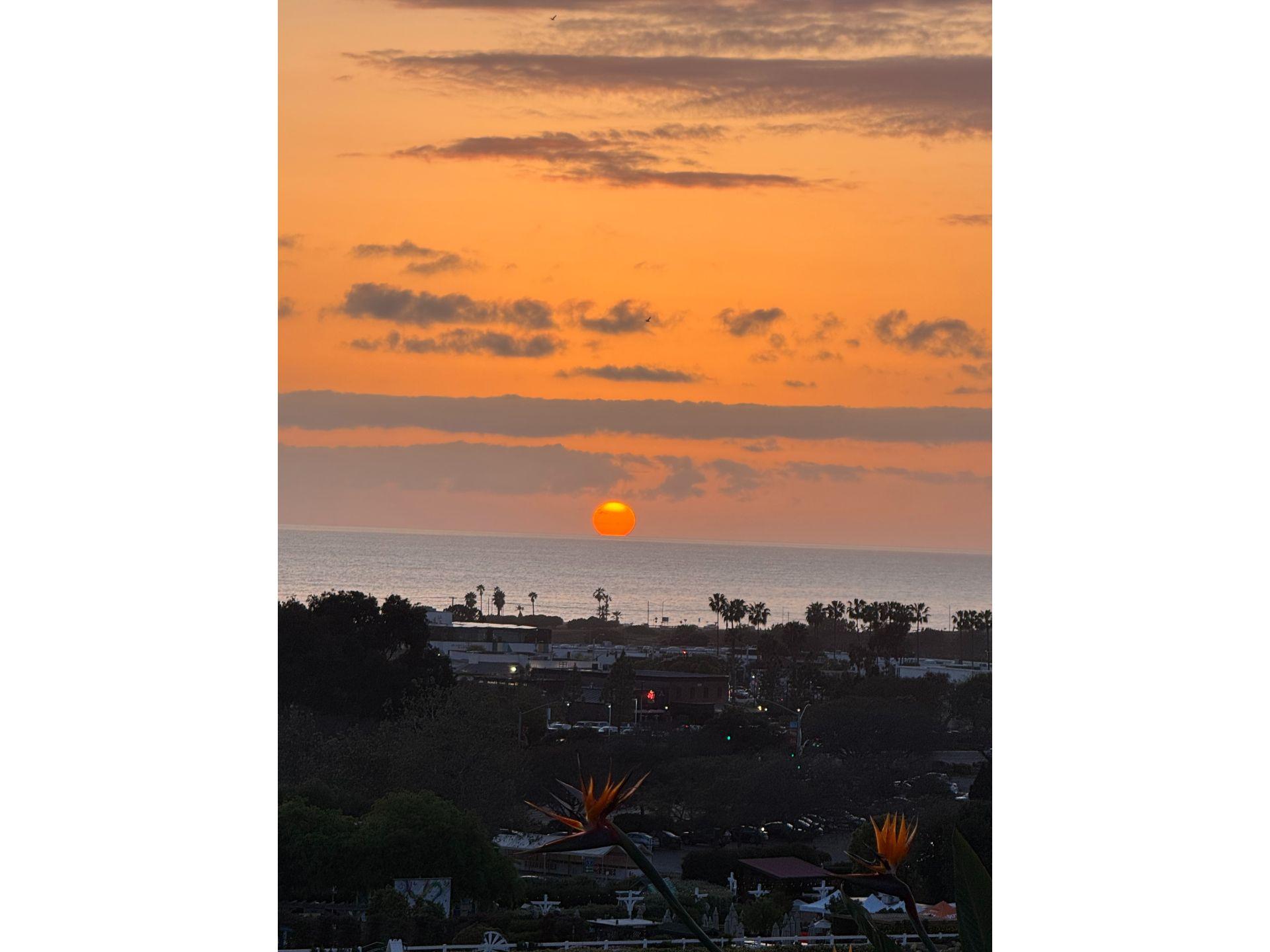 A sunset at the beach