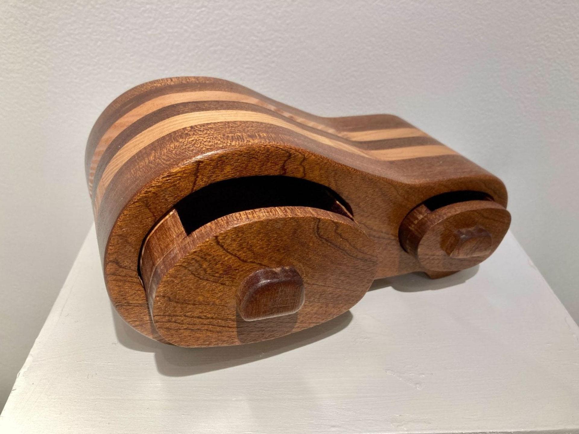 Carved wooden box