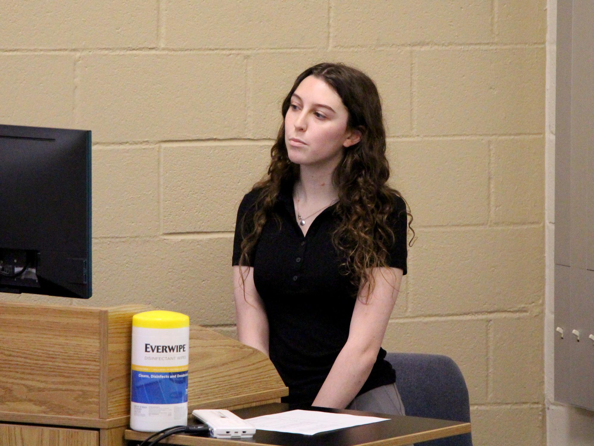 Madison Rhine presented on her experiences with Shikun & Binui USA Concessions during internship presentations at Penn State DuBois