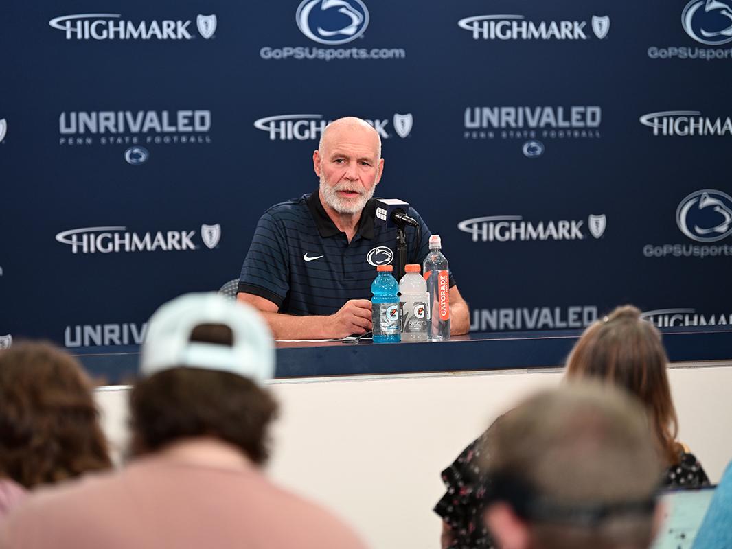 Jim Knowles speaks to reporters