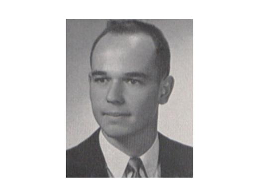 black and white headshot of a college student