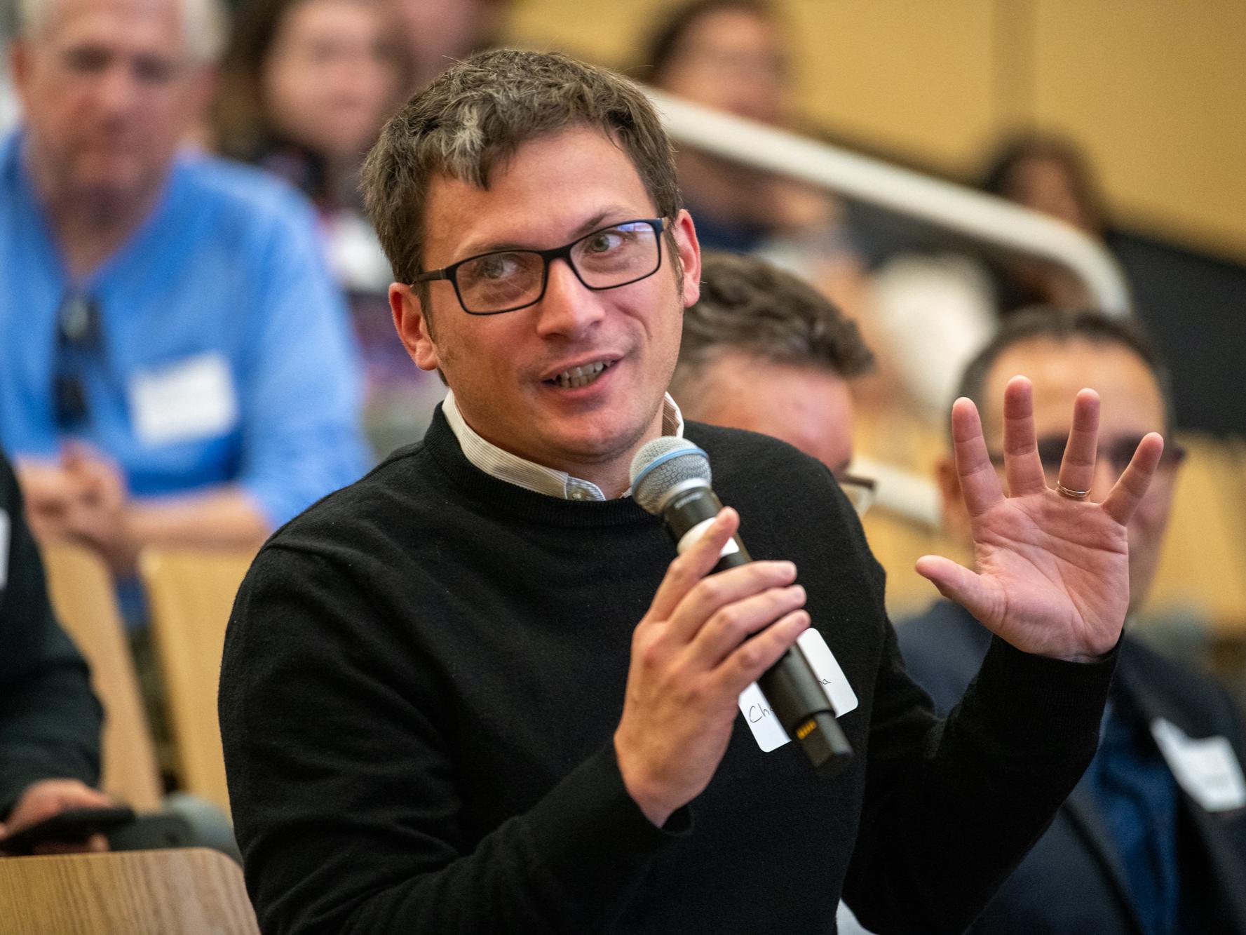 Penn State LIGO member Chad Hanna spoke at the college's “Celebrating Penn State’s Milestones in Physics” event on Sept. 5.