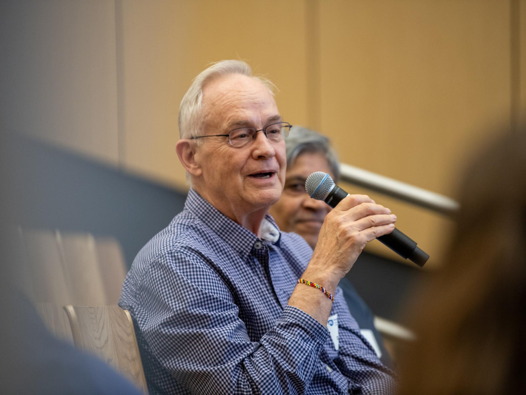 Former Dean Doug Cavener spoke at the college's “Celebrating Penn State’s Milestones in Physics” event on Sept. 5.