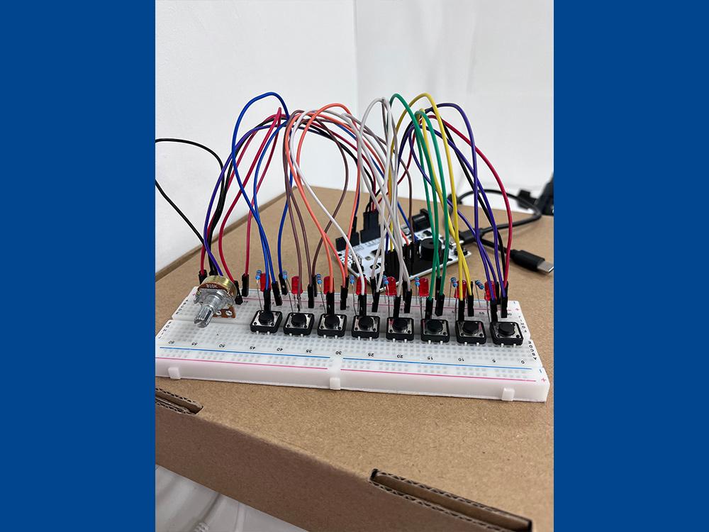 Photo of some of the electronics contained in an Amomii electronics kit.