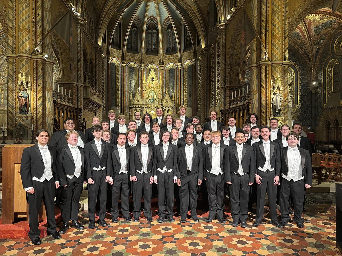Penn State Glee Club in a church