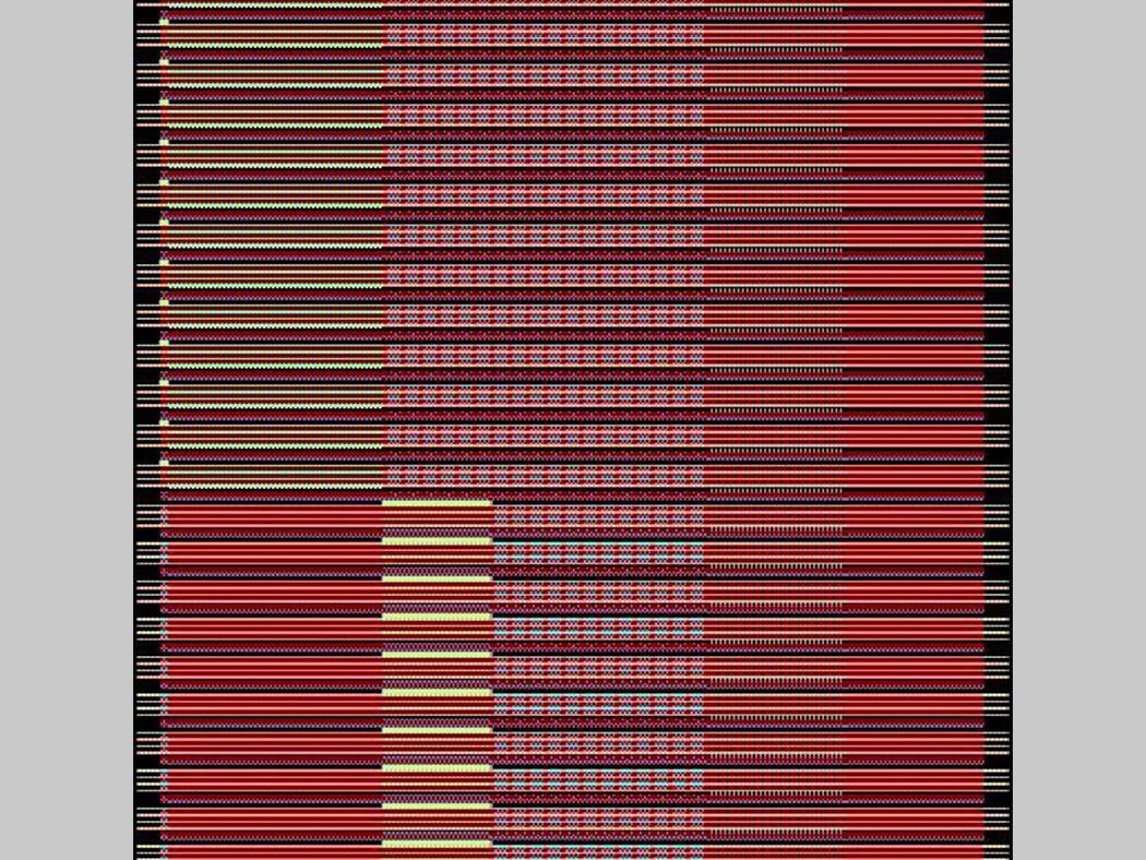 Pixelated interpretation of woven fabric. 