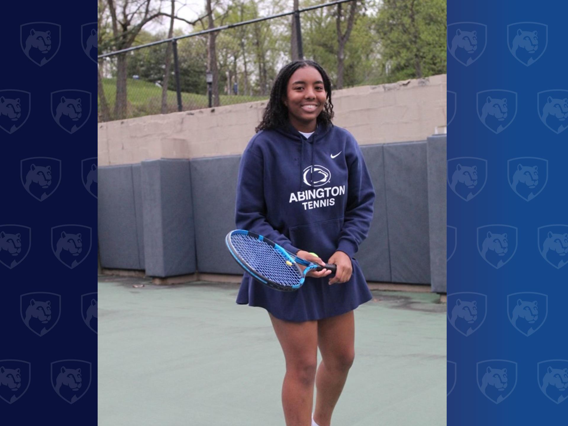 Female tennis player on the court