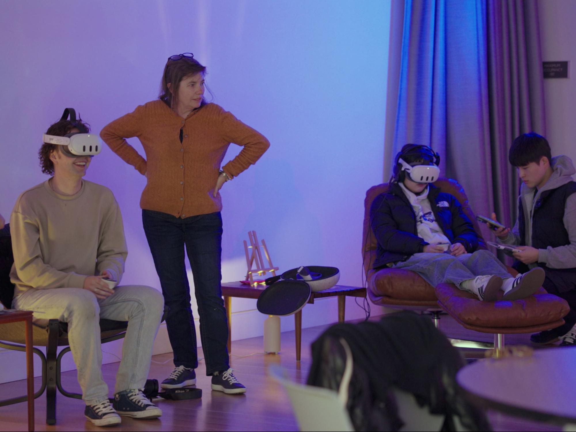 people wearing virtual reality headsets