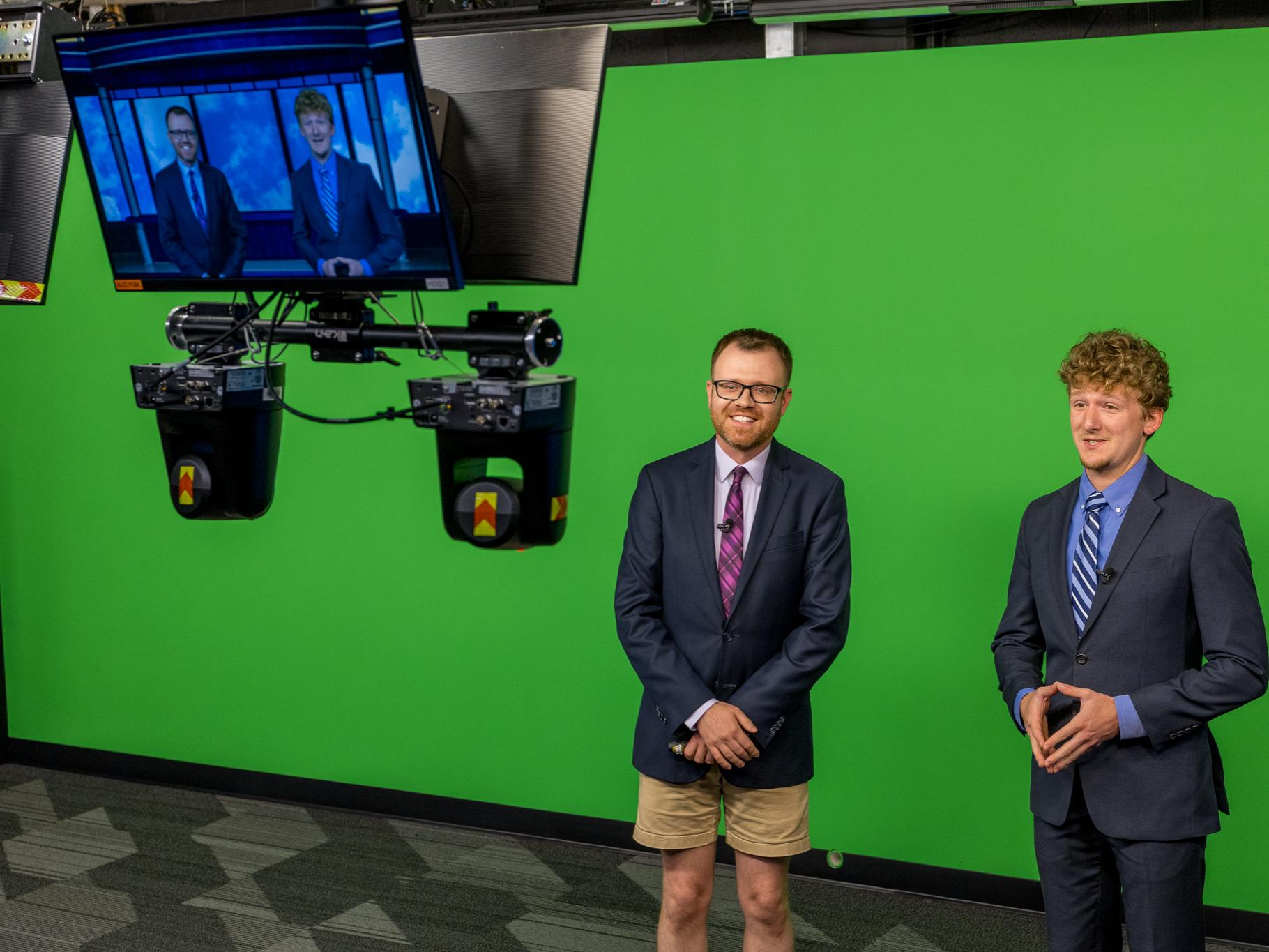 overview of ceiling mounted cameras in renovated weather studio