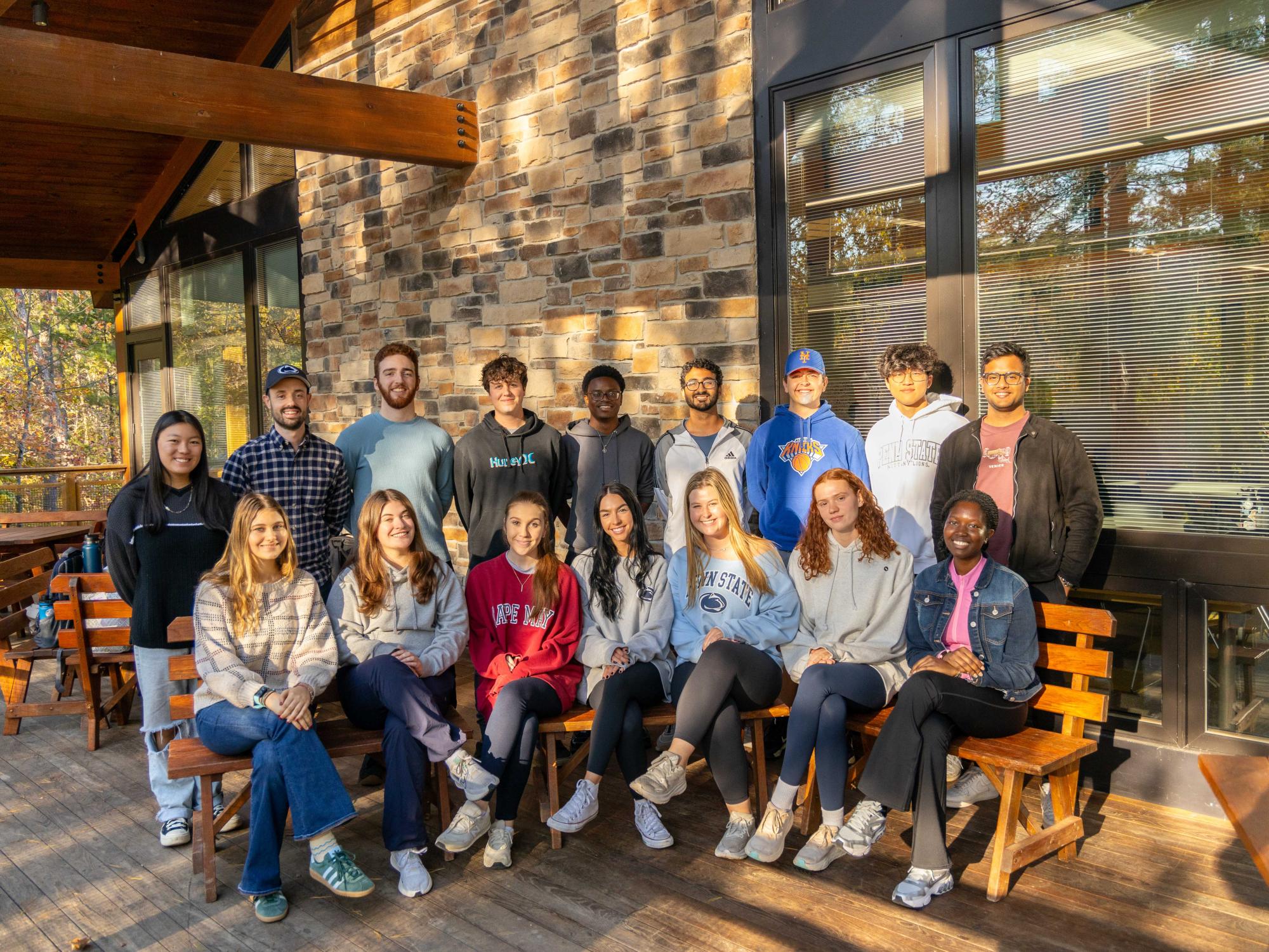 Fatoumata Doumbia (front row, first from the right) with peer peers at the Next Gen Leadership Academy fall 2024 retreat at Shaver's Creek.