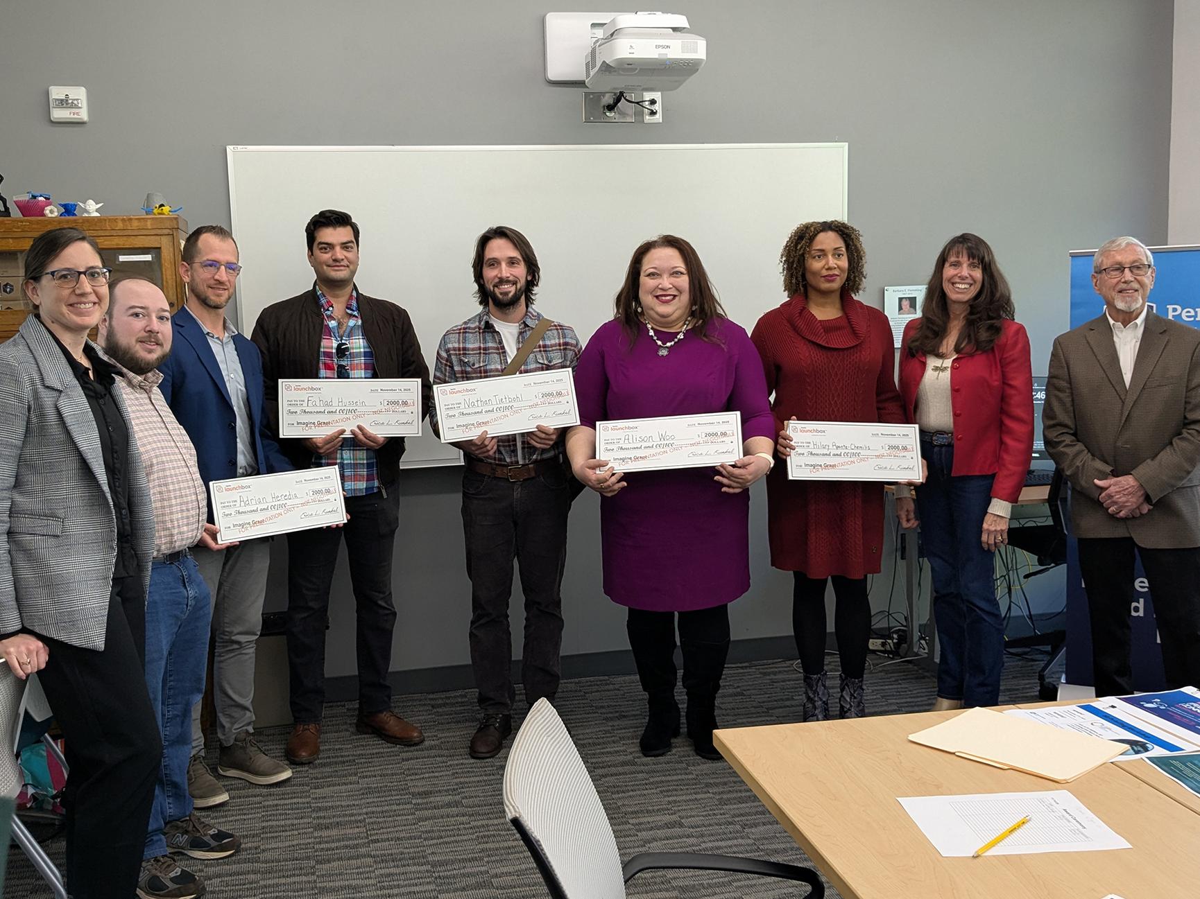 Entrepreneurs grants recipients are pictured with Berks LaunchBox staff.