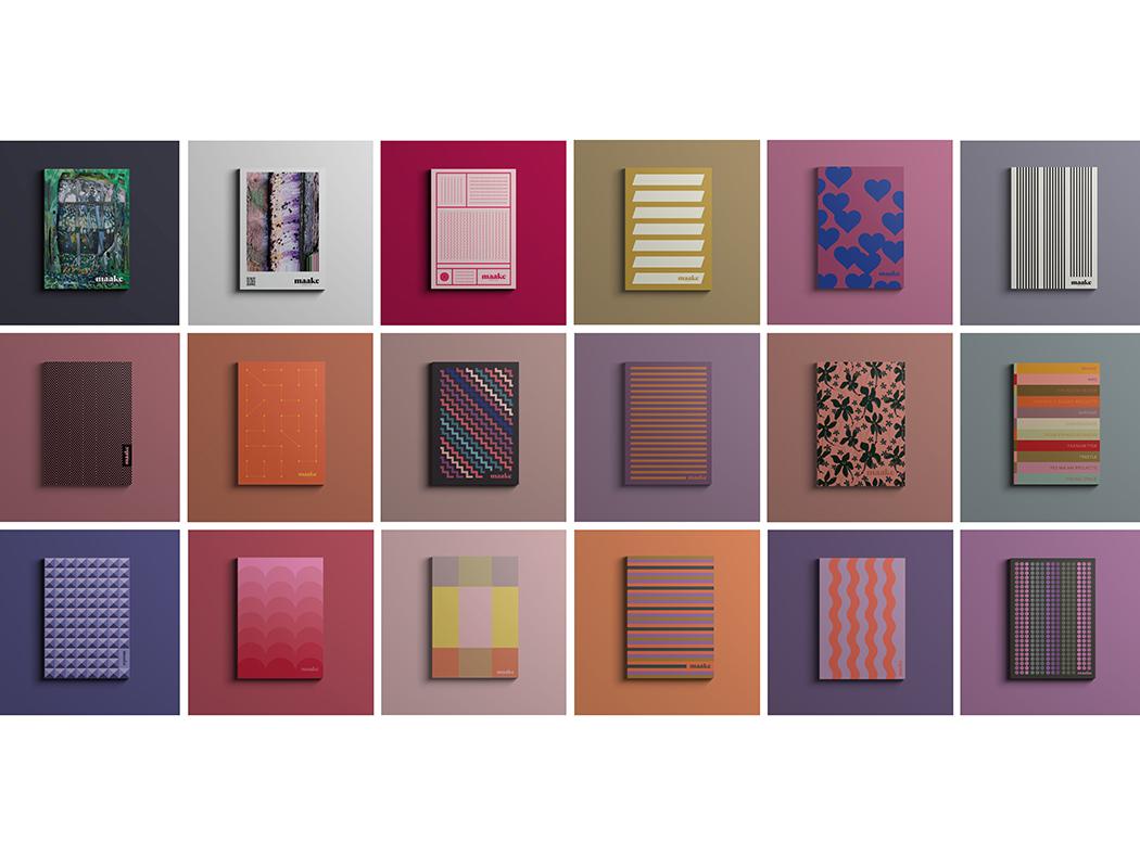 A grid of 18 different magazine covers. 