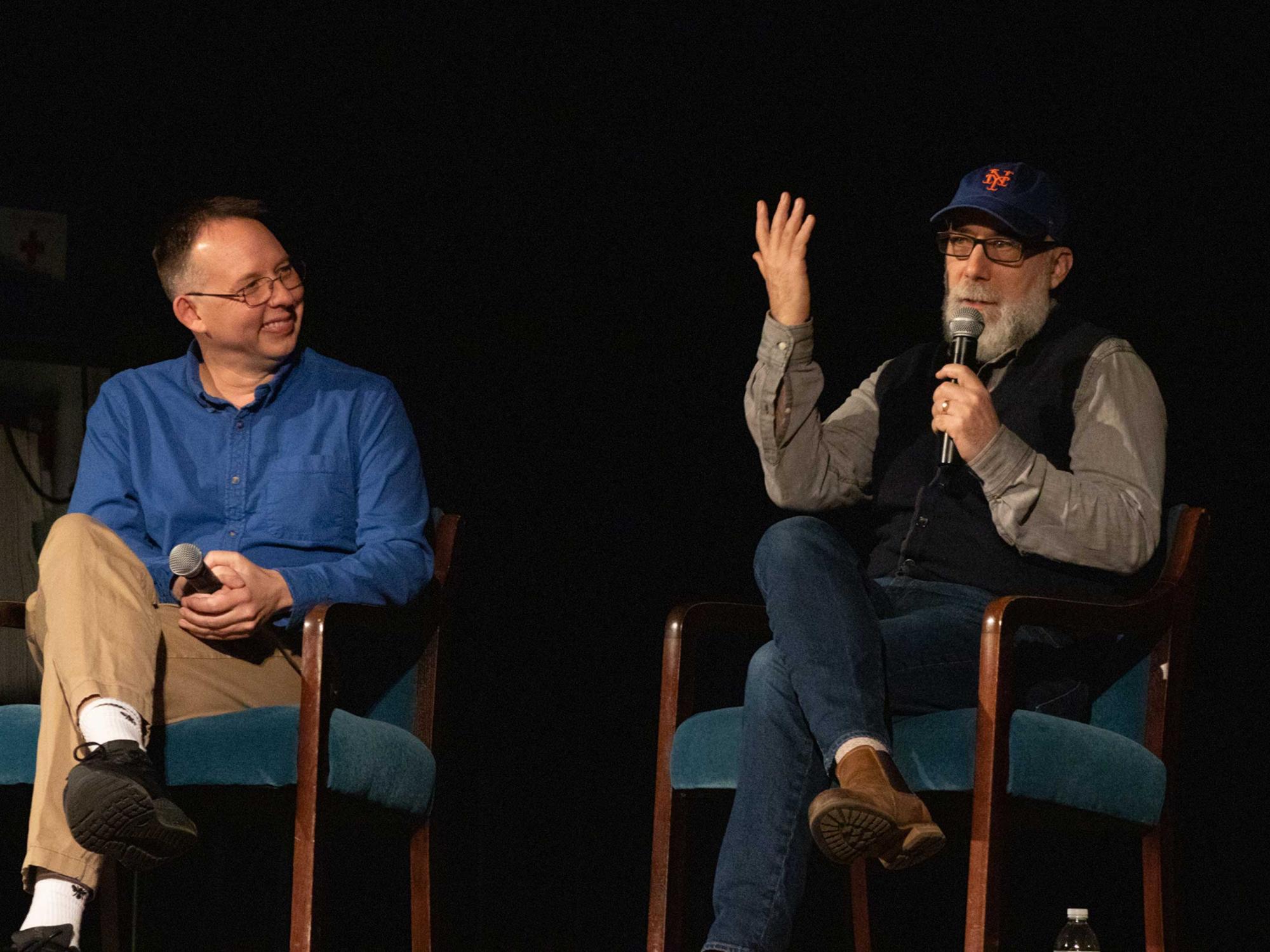 Jason Wright and Adam Frank on stage