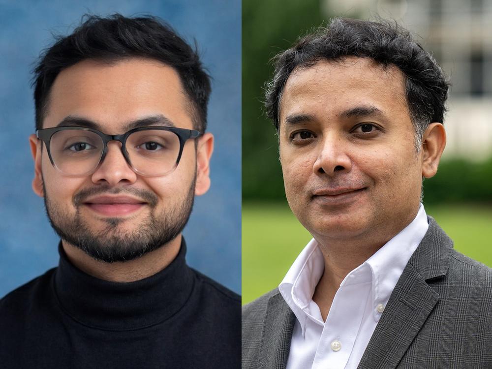 Portrait photos of Suryansh Upadhyay on the left and Swaroop Ghosh on the right
