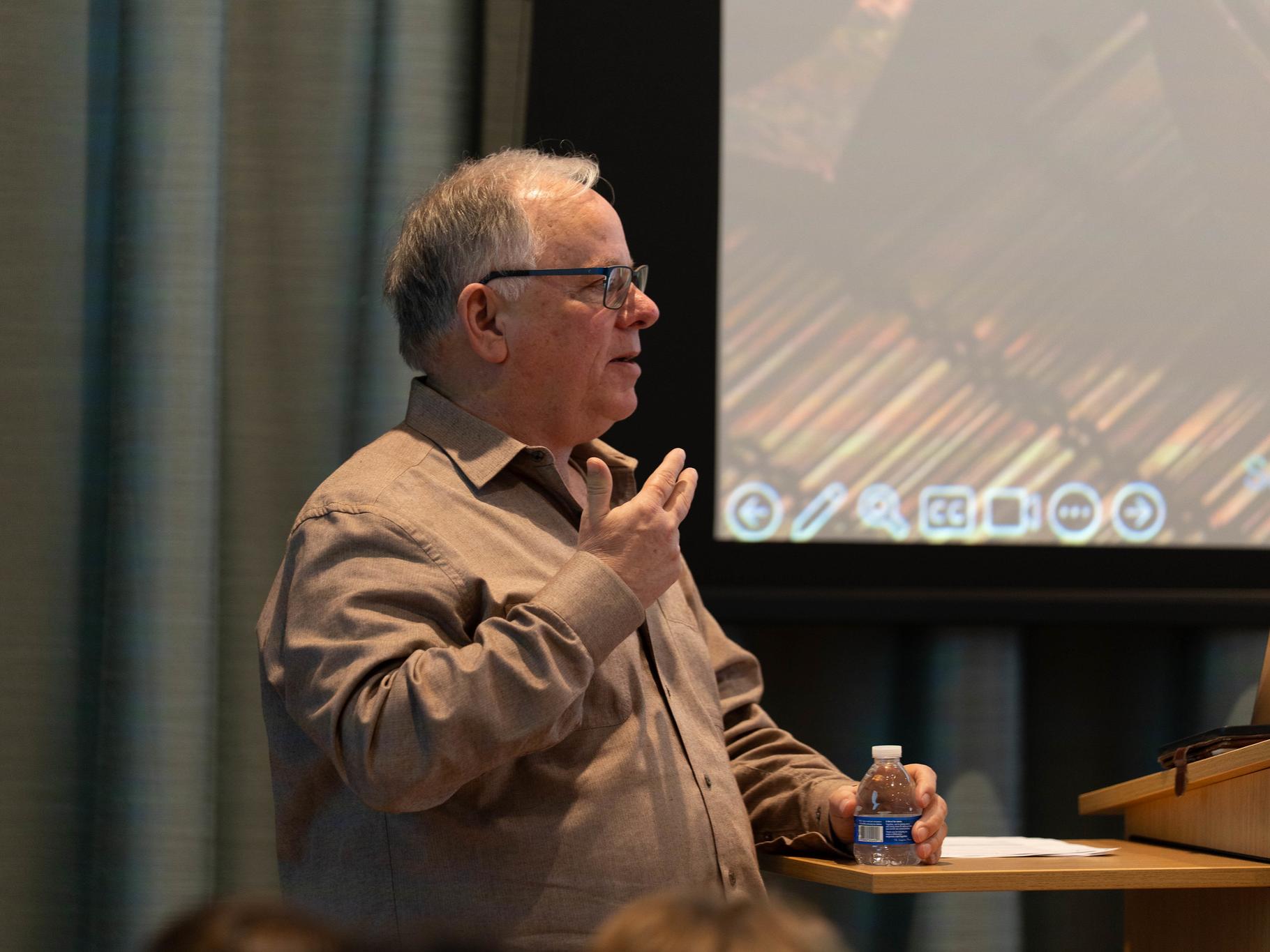 A man giving a presentation