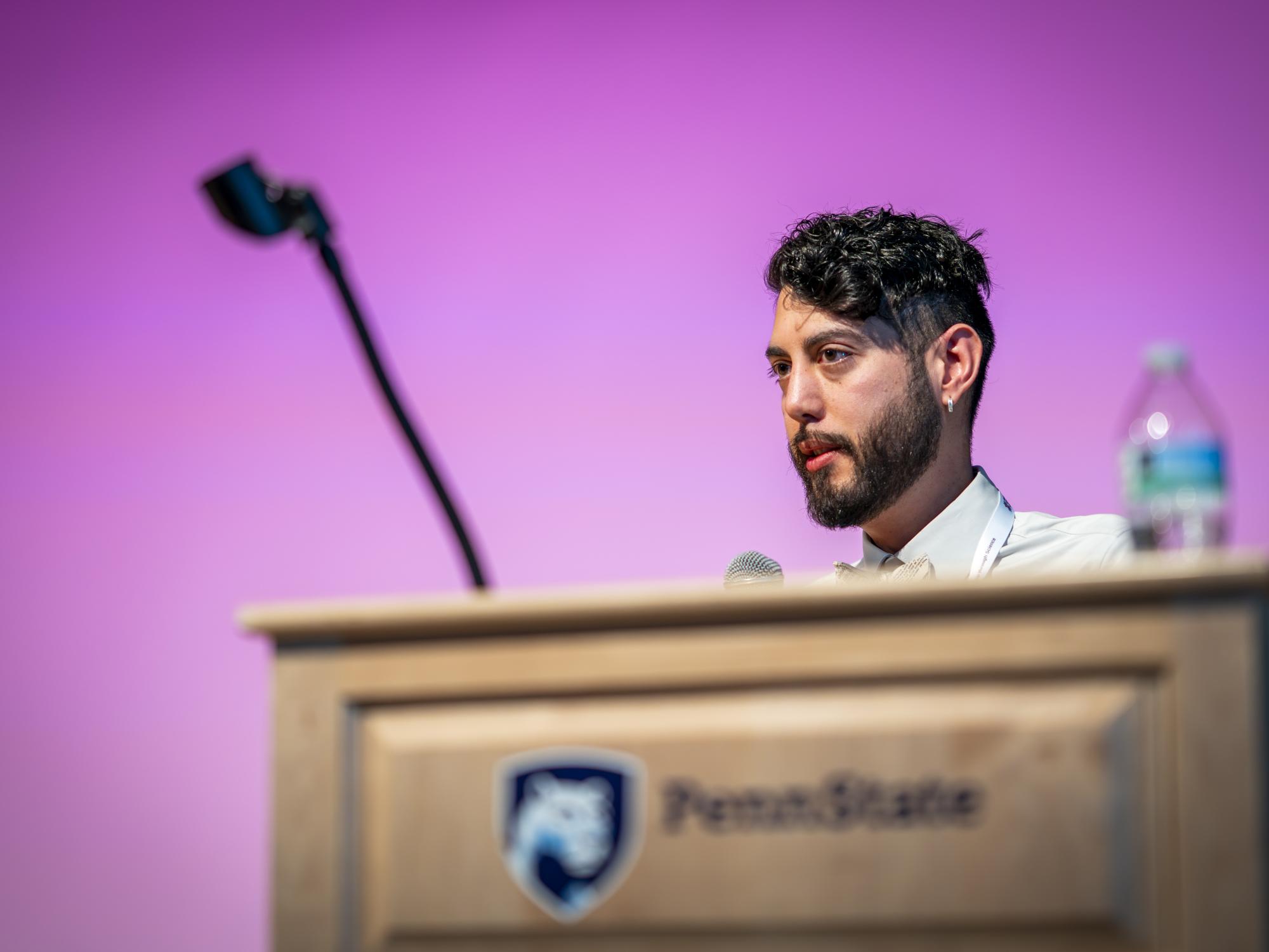 Aaron Mattingly-Daniels, director of graduate equity programs, speaking at the 2026 Empower Conference.