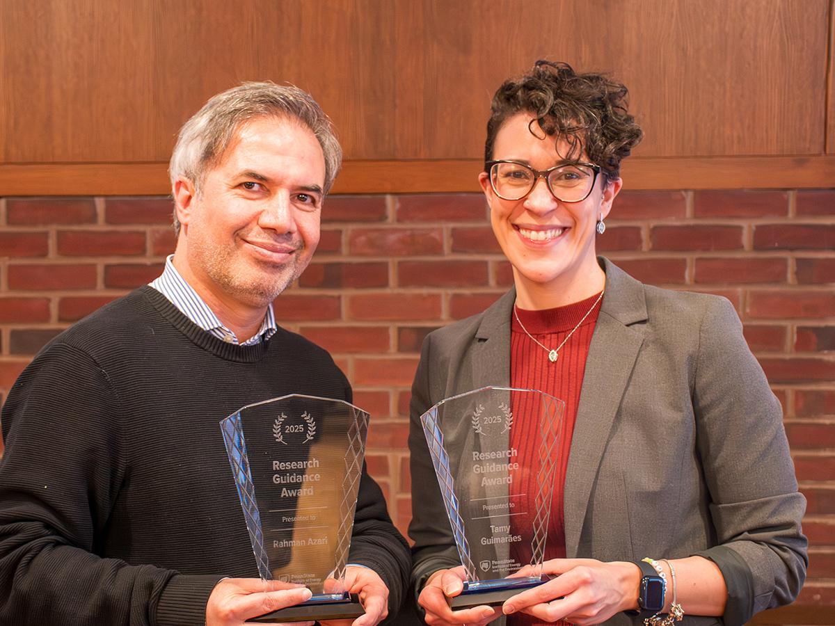 People holding awards