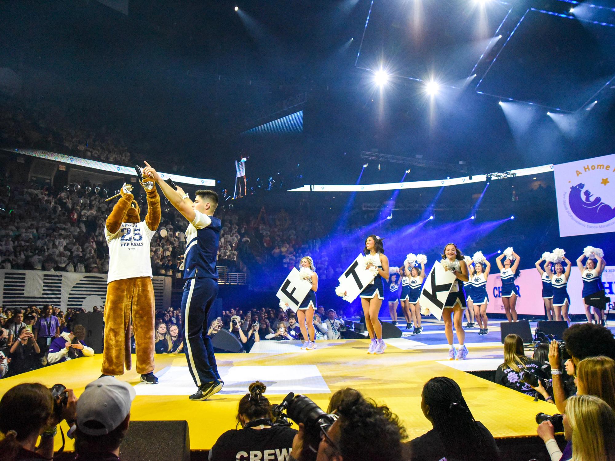 Penn State Spirit Squad performing during THON Pep Rally