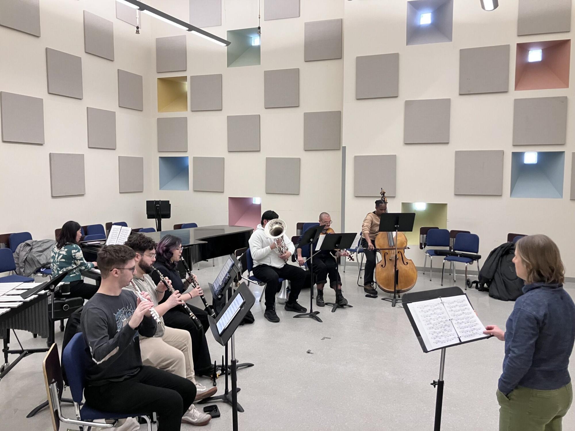 Other Arts Ensemble rehearsing.