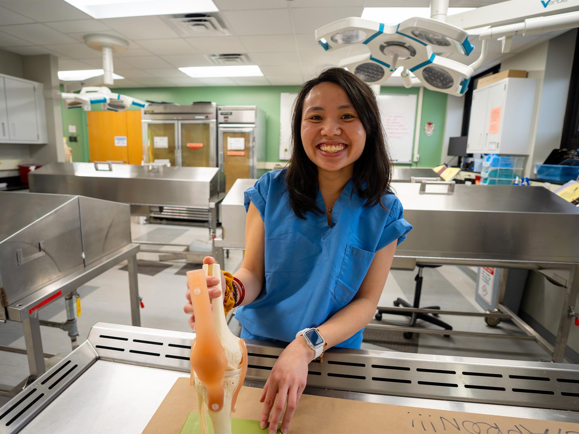 woman in lab