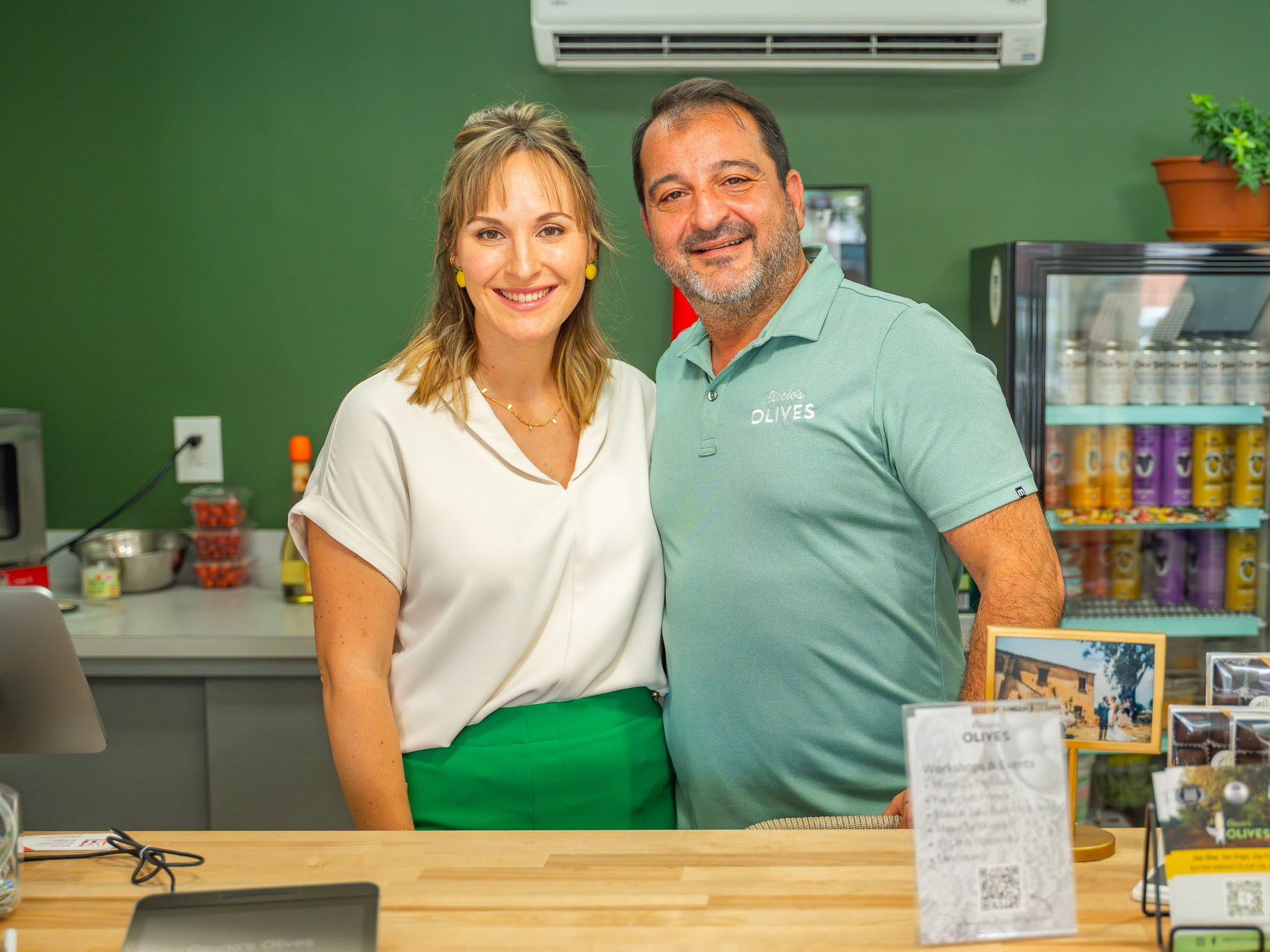 Laura and Pino Pugliano, co-founders of Ciccio’s Olives, at their business.