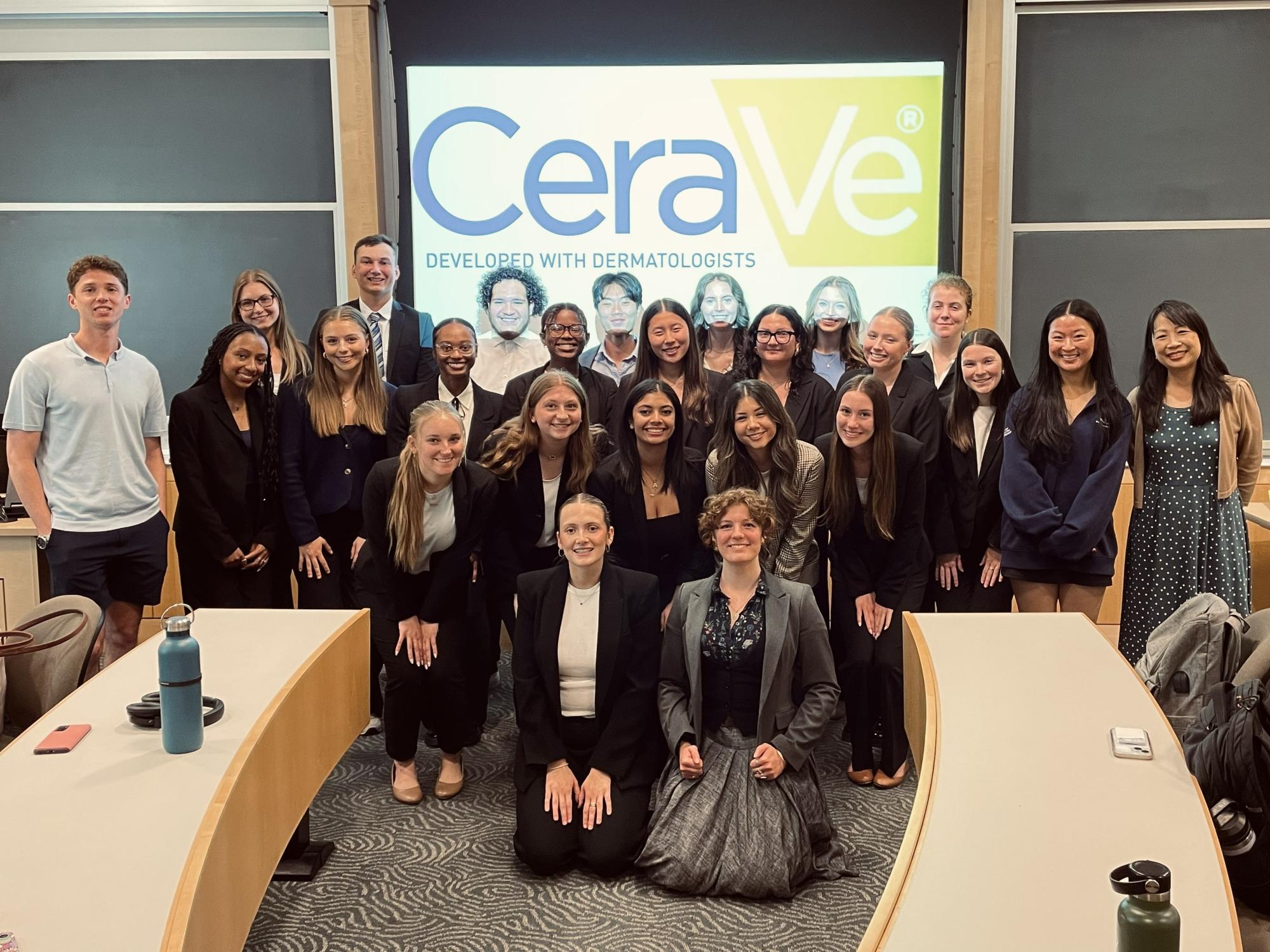 Jennifer Chang Coupland poses with practicum students 