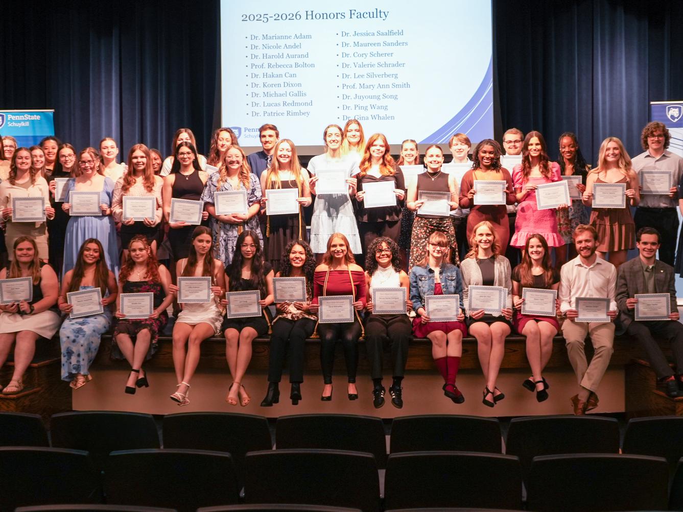 Penn State Schuylkill celebrates Honors Program students at annual ceremony