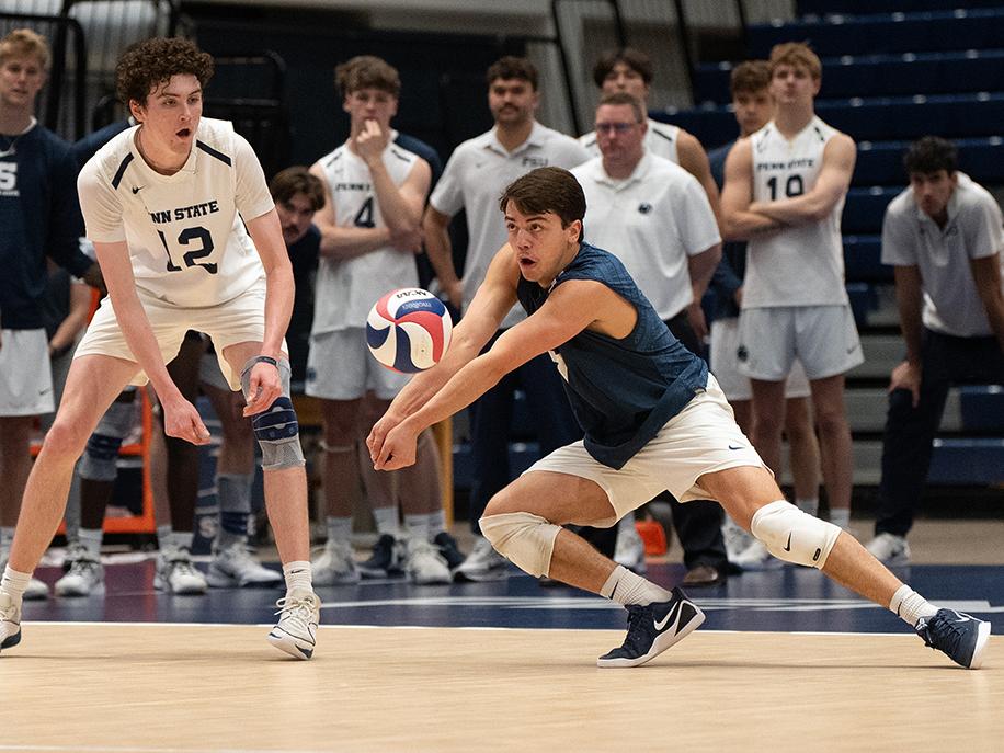 Man receives serve