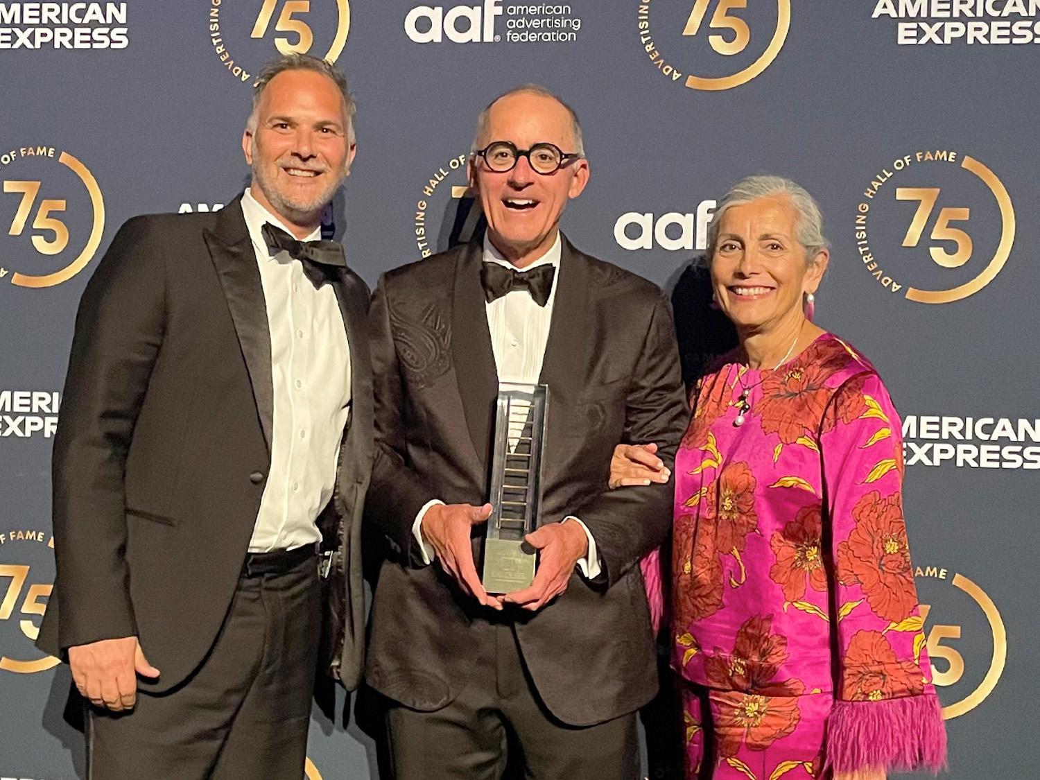Jim Stengel (center) at the Advertising Hall of Fame induction.