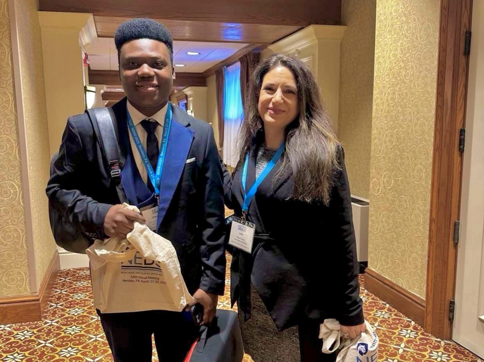 Olanrewaju Ayodele and his adviser Sofia Vidalis