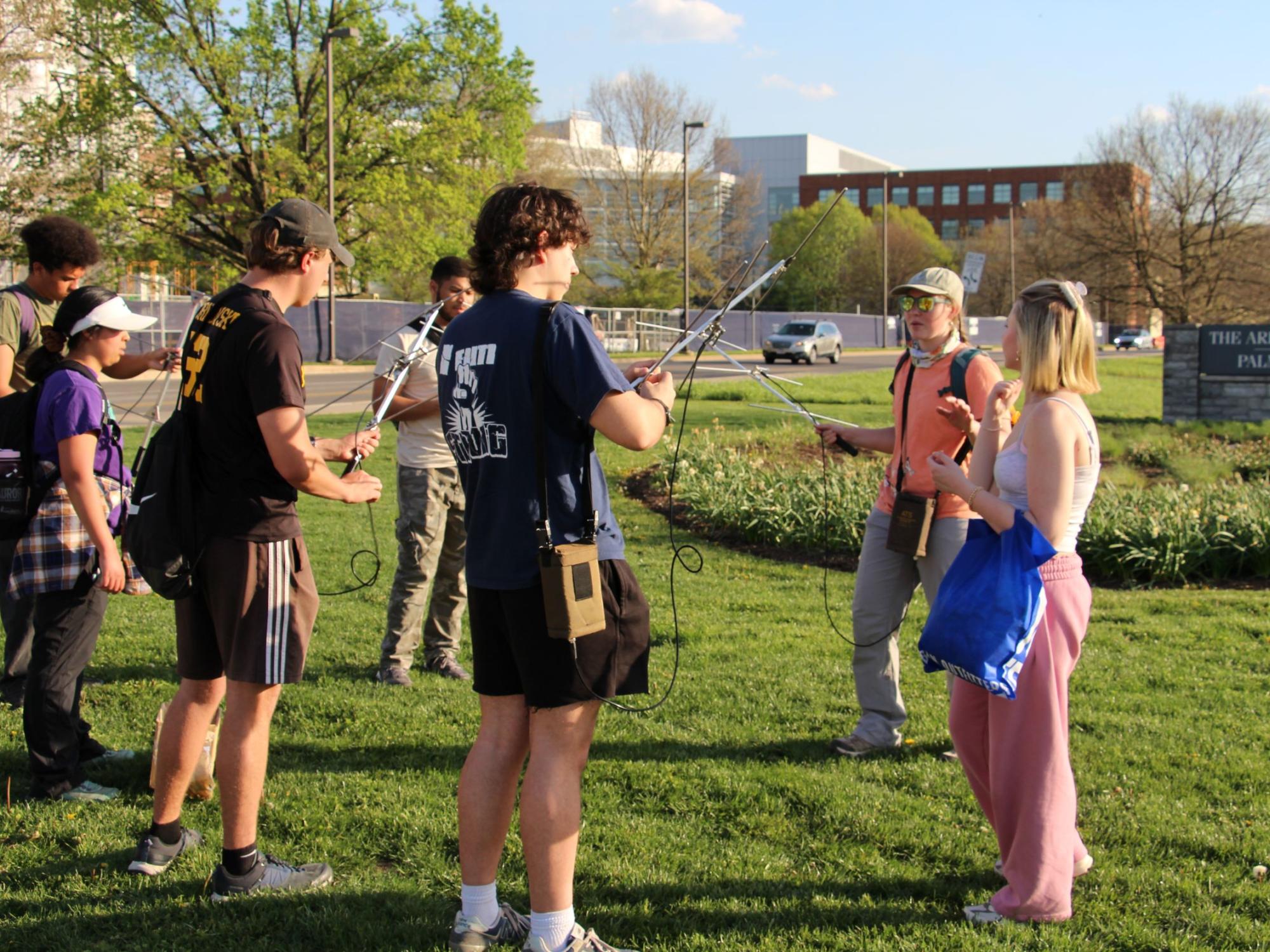 Students in Penn State's student chapter of The Wildlife Society recently participated in an outdoor telemetry event, one of several educational opportunities offered throughout the year.