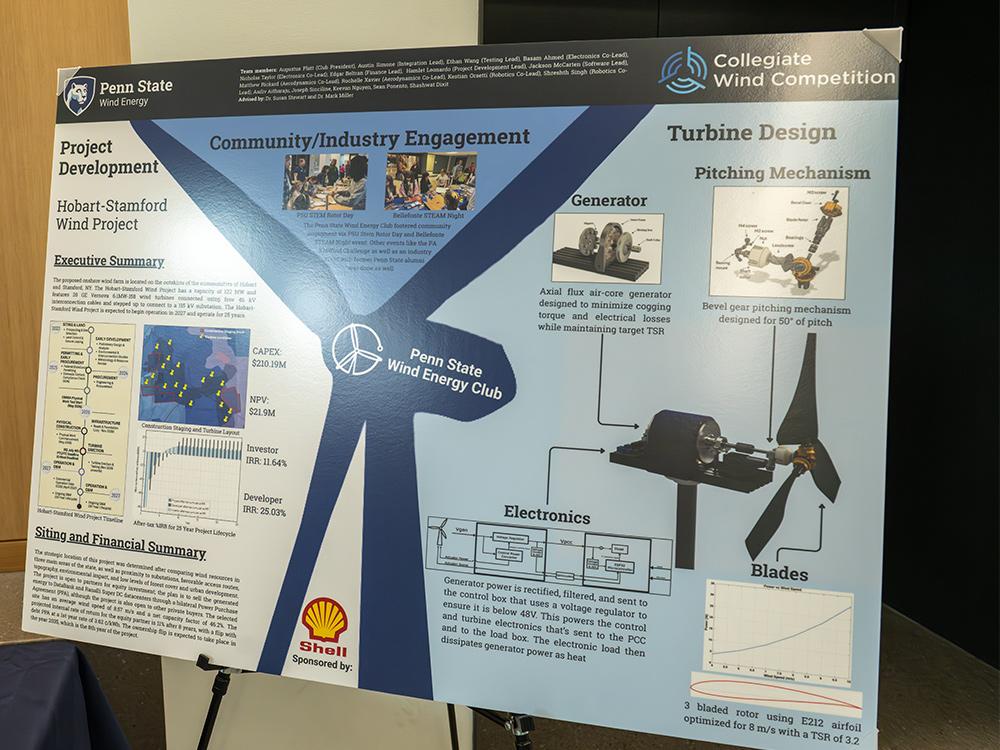 A poster describing the Penn State team's project