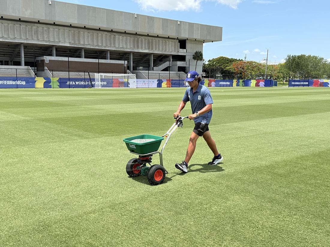 intern on a pitch