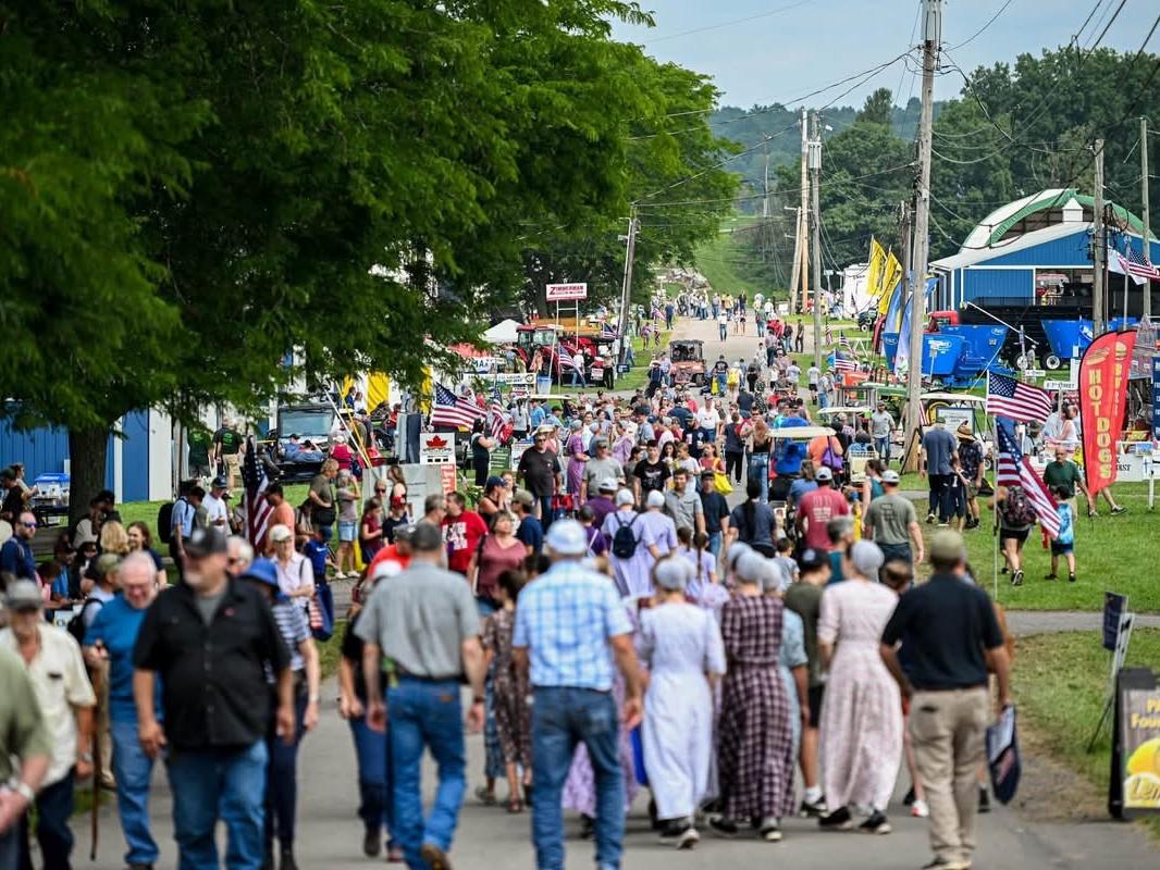 A wide shot of the crowd at Ag Progress Days