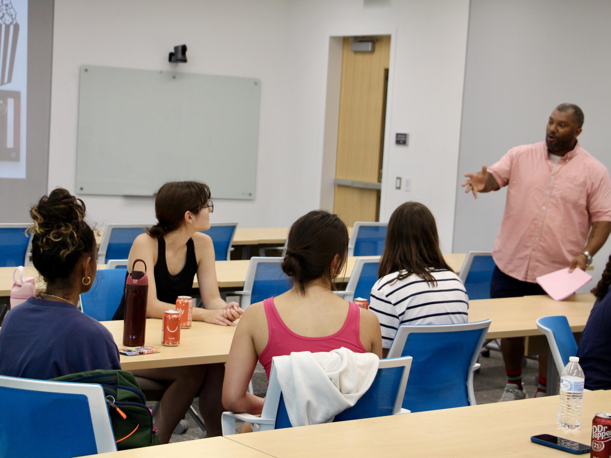 Instructor gives a lesson during AgSci Launchpad event.