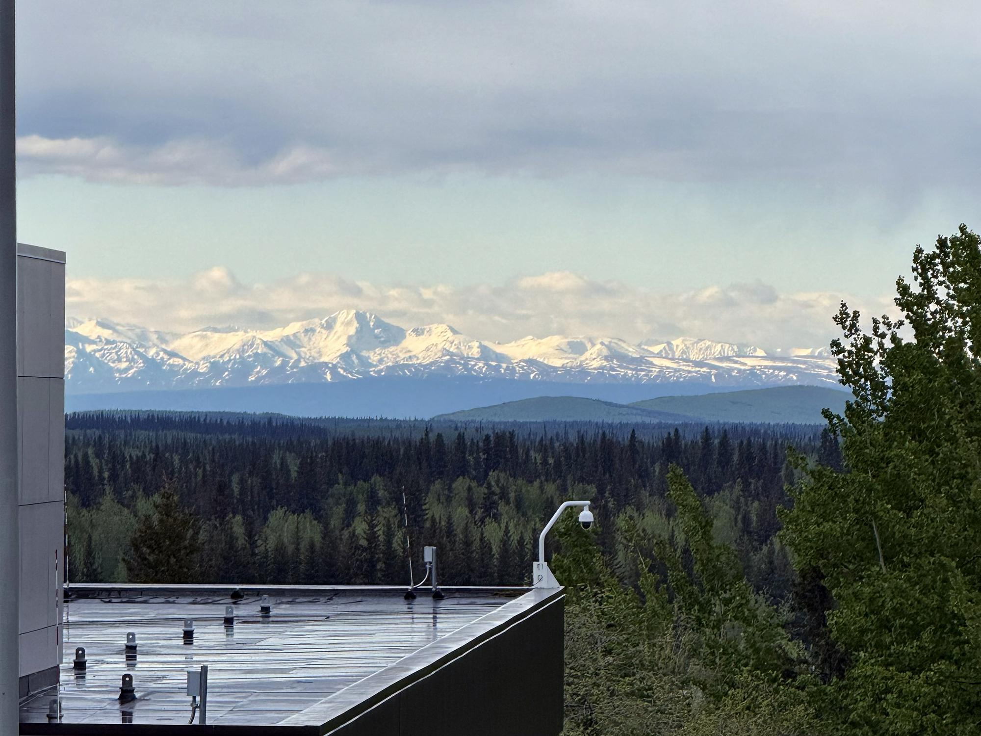 View from Alaska Center for Energy and Power shows towering mountains