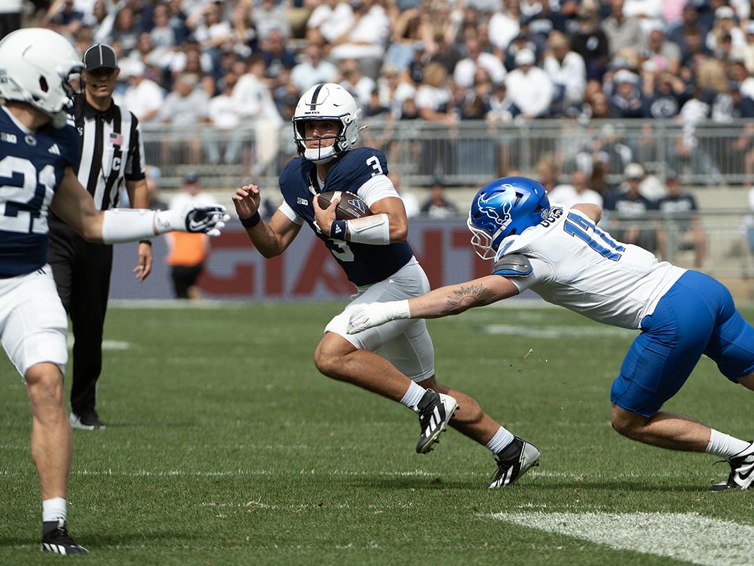 Quarterback runs away