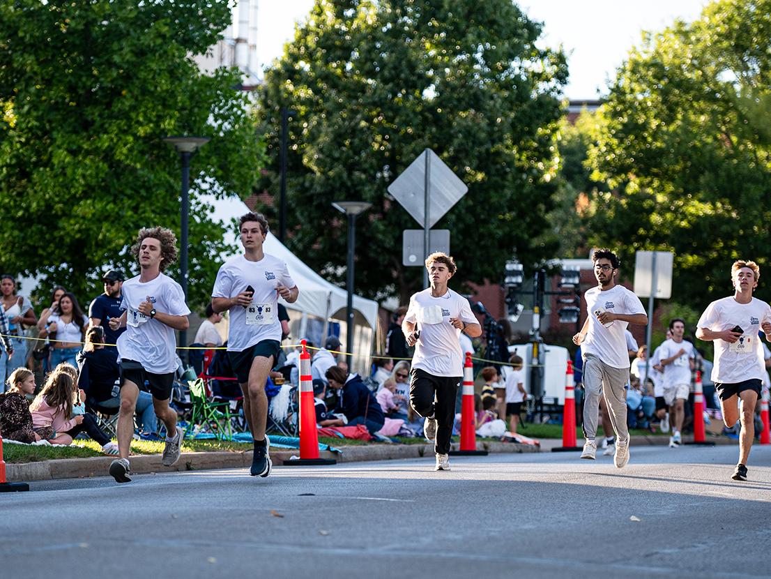 Runners run race