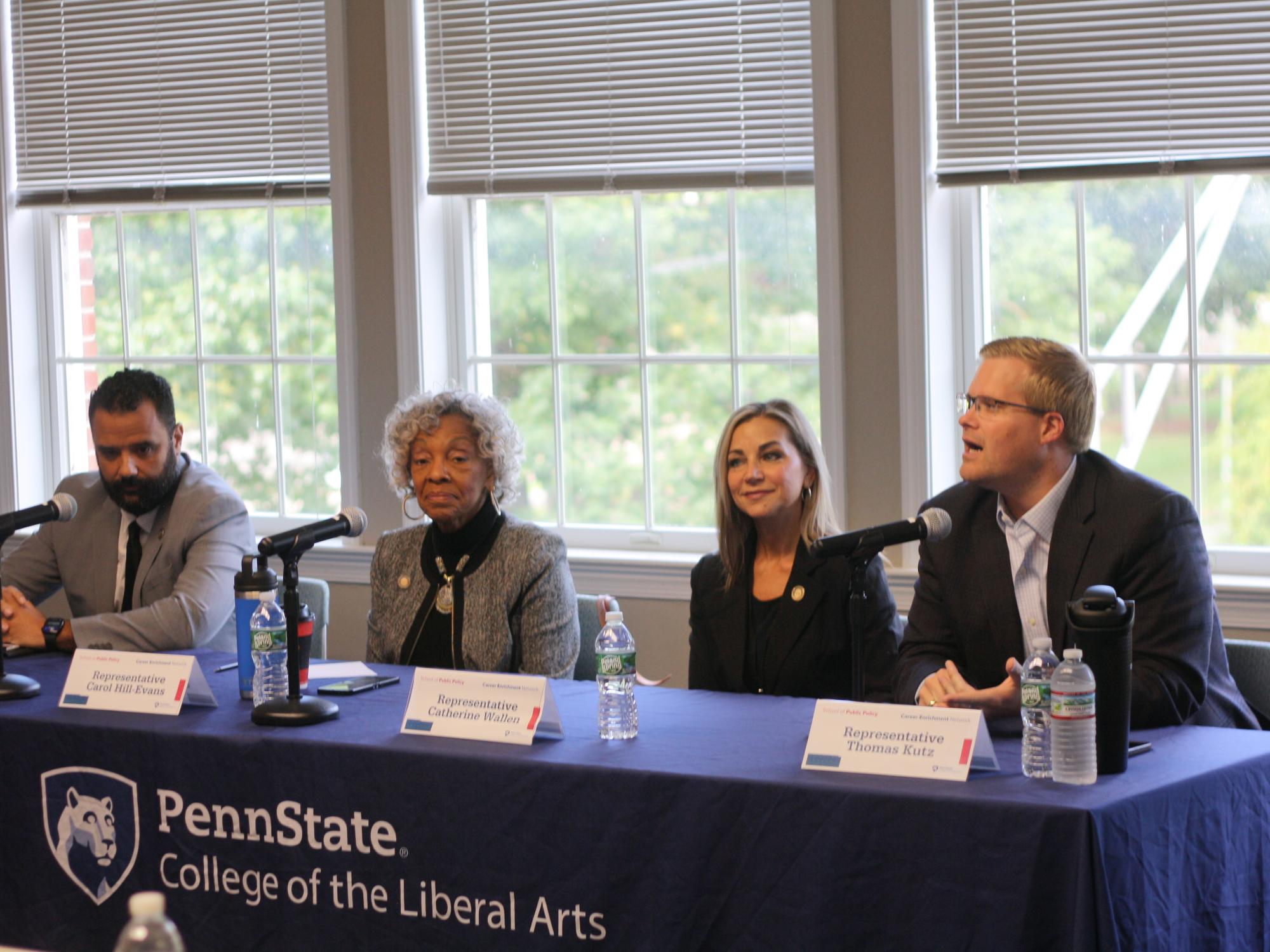 A panel of Pennsylvania legislators during a public policy career event